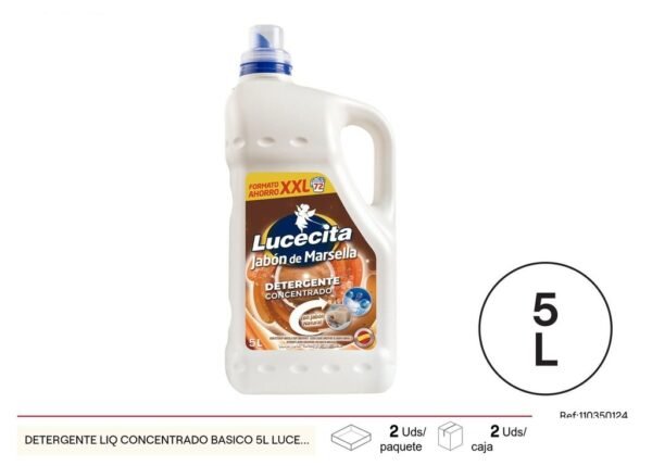 Detergente líquido concentrado 5L Lucecita