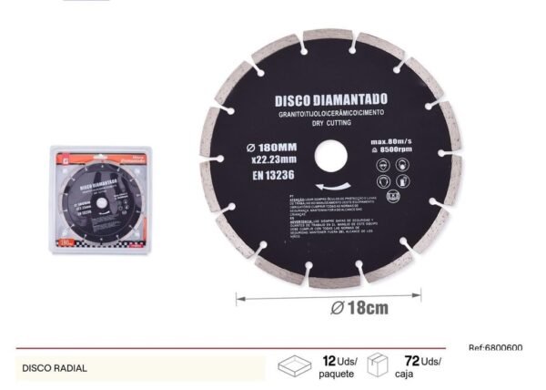 Disco radial 180 seco