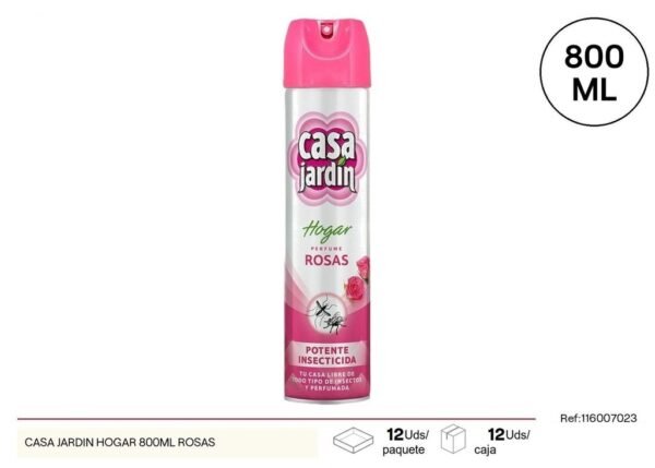 Insecticida casa jardín 800ml rosas