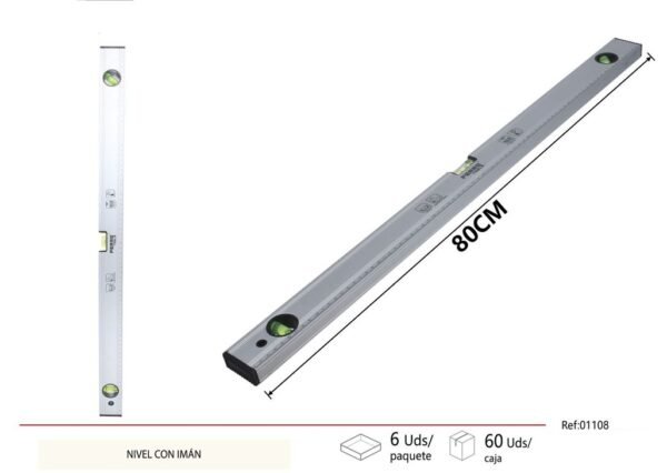 Nivel magnético de 80cm
