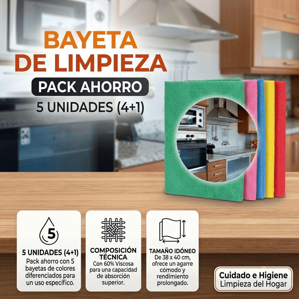 Bayeta de Limpieza 4 más 1 Color Banner Telcoges Ferretería Online
