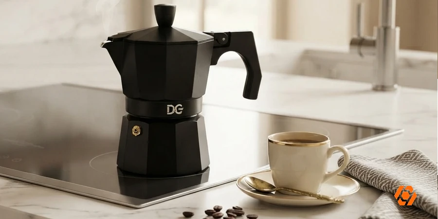 Cafetera italiana negra 6 tazas Ambiente Telcoges Ferretería Online