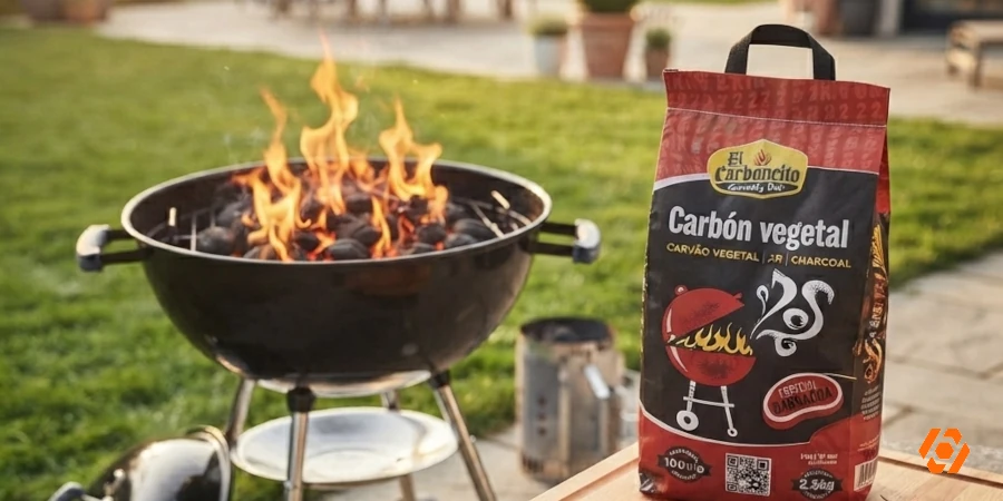 Carbón vegetal 2.8kg para barbacoa encendido - ambiente Telcoges