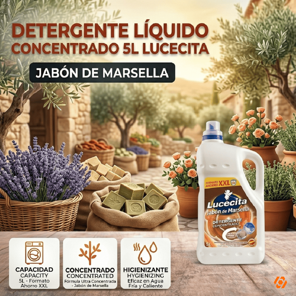 Detergente Líquido Concentrado 5L Lucecita Banner Telcoges Ferretería Online
