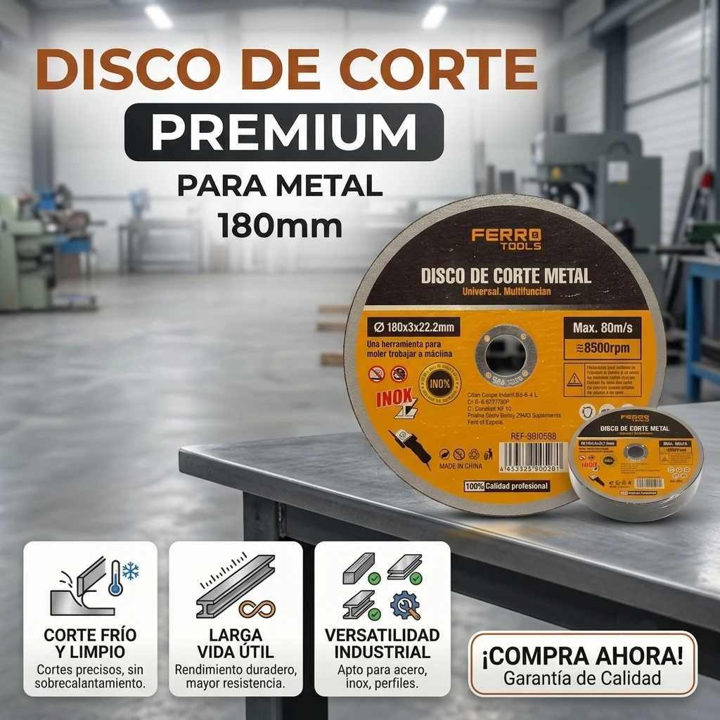 Disco De Corte 180mm Para Metal Banner Telcoges Ferretería Online
