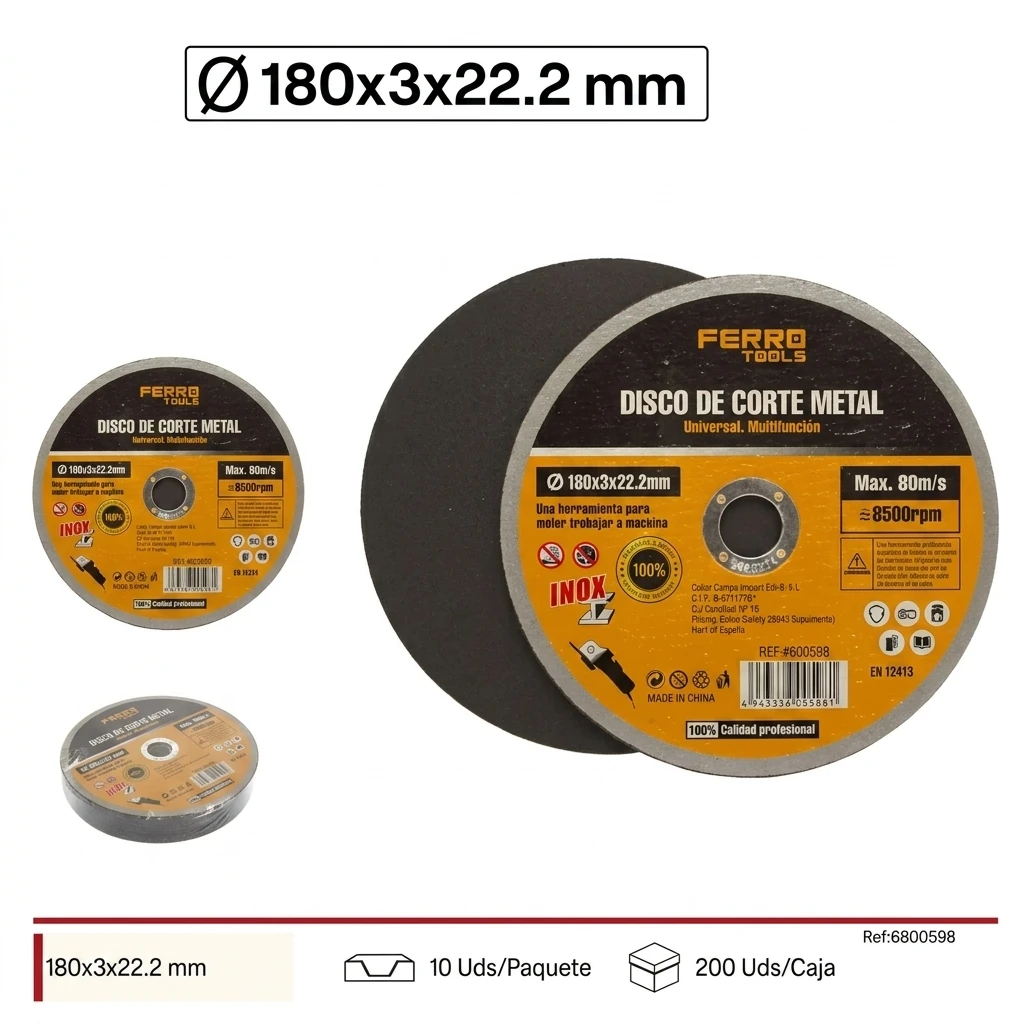Disco de corte 180mm para metal - Imagen 2