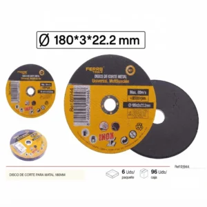 Disco de corte para inox 180x3x22.2mm Telcoges Ferretería Online