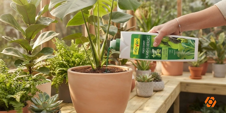 Fertilizante Flower para plantas verdes 1000 ml en jardín - ambiente Telcoges