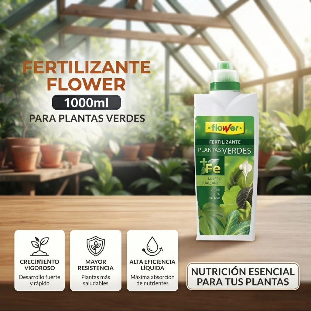 Fertilizante Flower para plantas verdes 1000ml Banner Telcoges Ferretería Online
