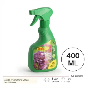 Fertilizante líquido efecto triple acción para plantas 400 ml Telcoges Ferretería Online