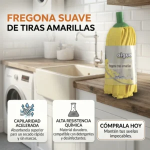 Fregona Suave Tiras Amarillas Aigua Banner Telcoges Ferretería Online