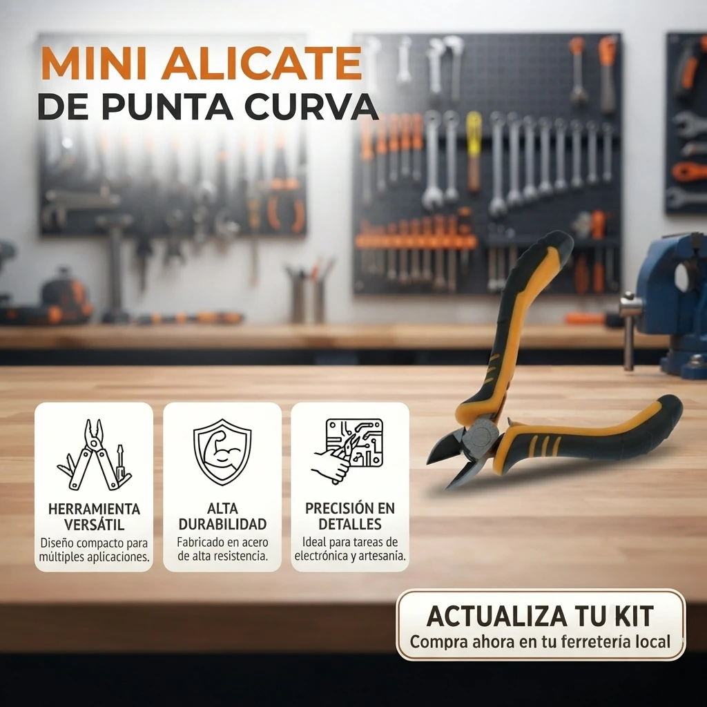 Mini alicate de punta curva - Herramientas y ferretería - Imagen 2