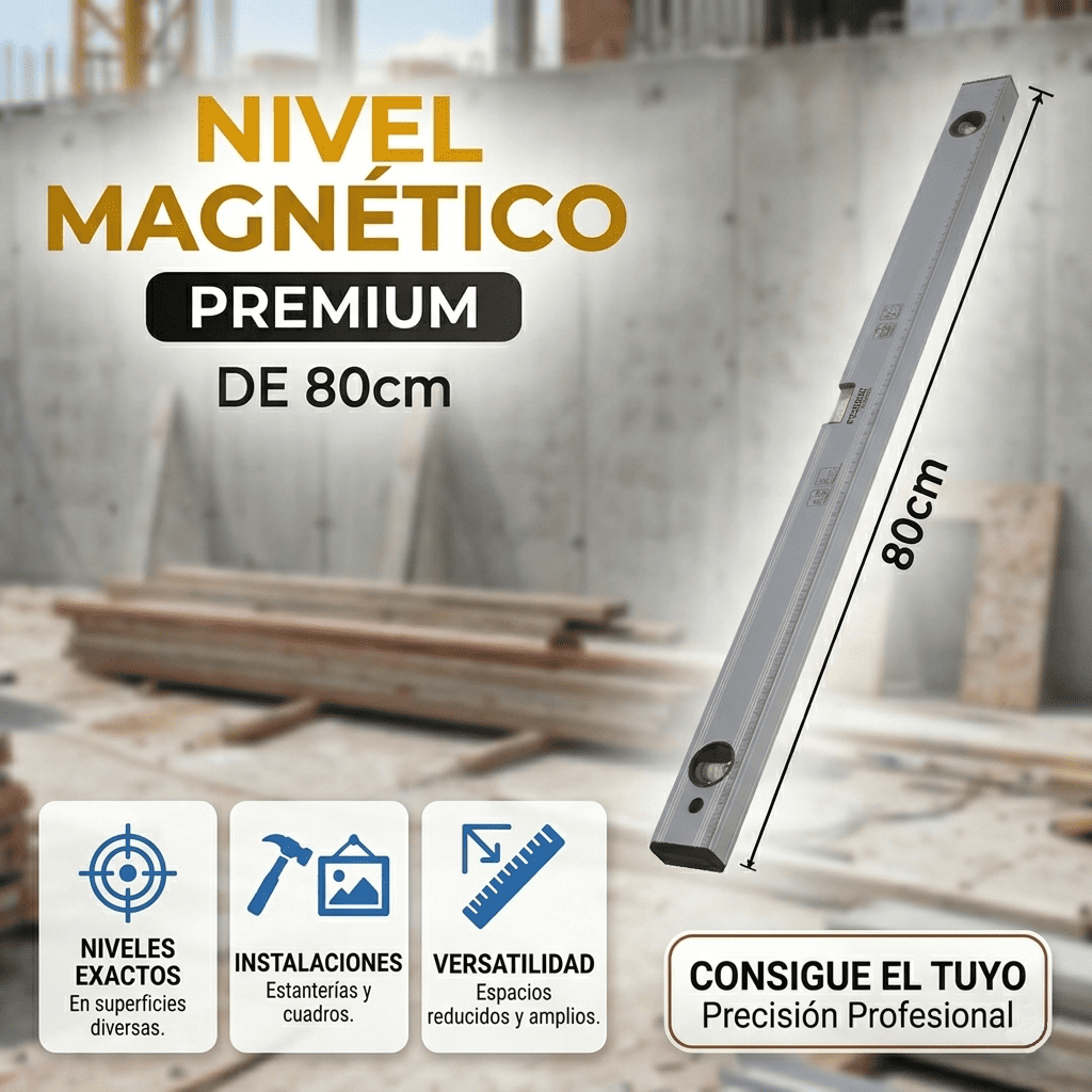 Nivel Magnético de 80cm Banner Telcoges Ferretería Online