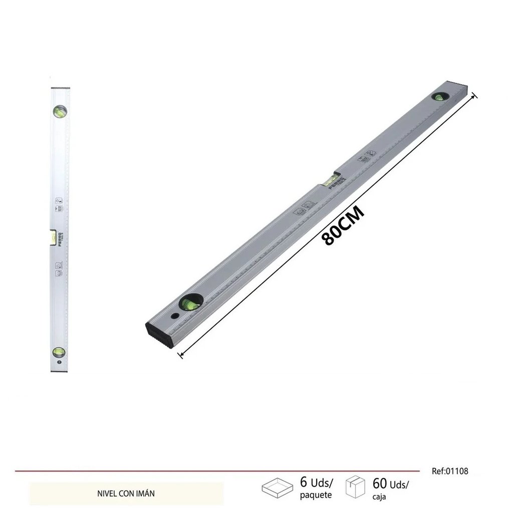 Nivel Magnético de 80cm - Telcoges Ferretería Online