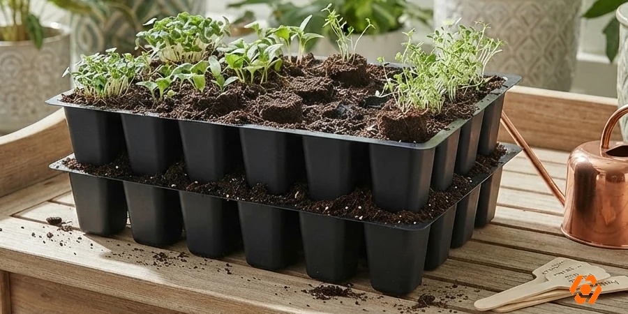 Pack 5 Semilleros Negros 18x14cm Ambiente Telcoges Ferretería Online