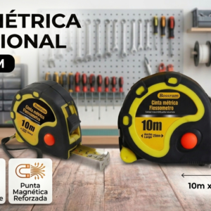 Cinta metrica de 10m con iman Bossram calidad industrial flexometro Telcoges