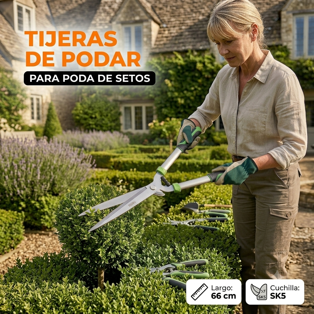 Tijera de Podar -Herramientas de Jardineria Banner - en Telcoges