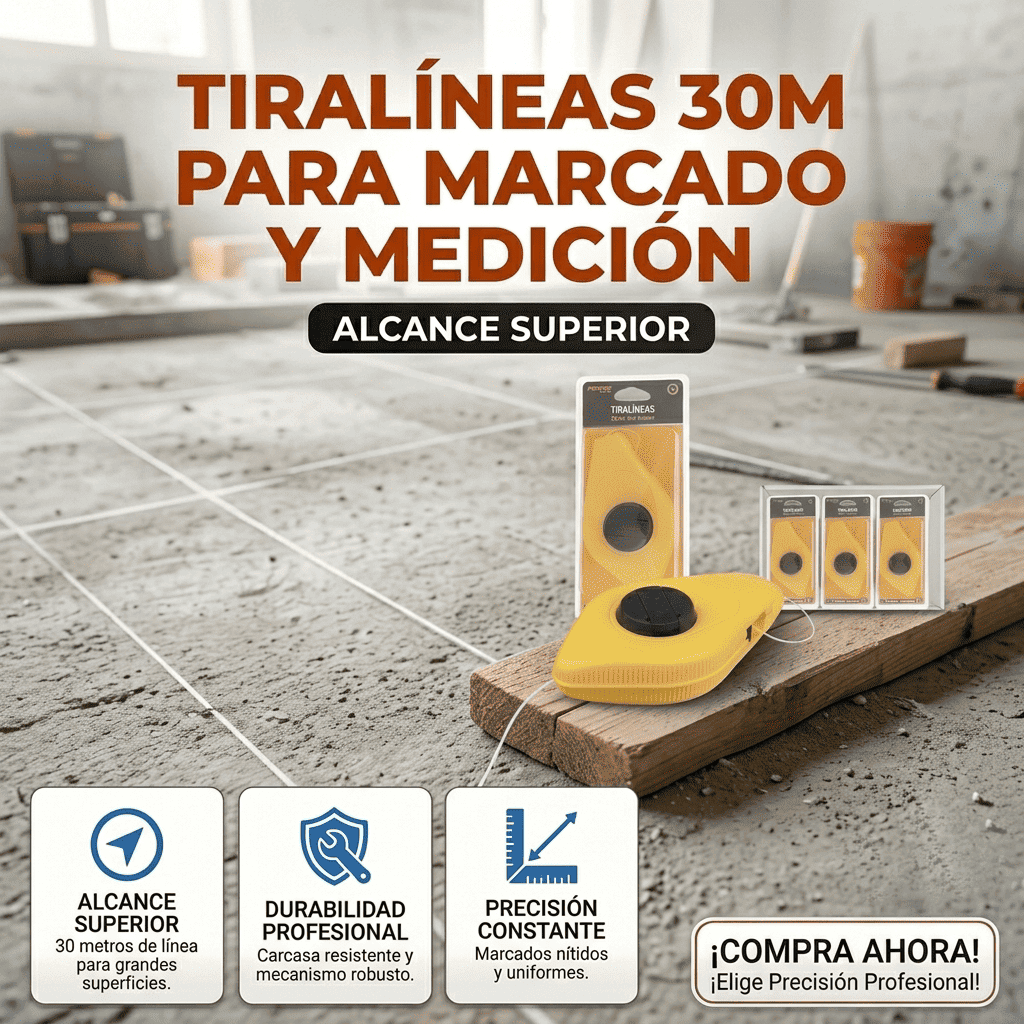 Tiralíneas 30m para marcado y medición Banner Telcoges Ferretería Online