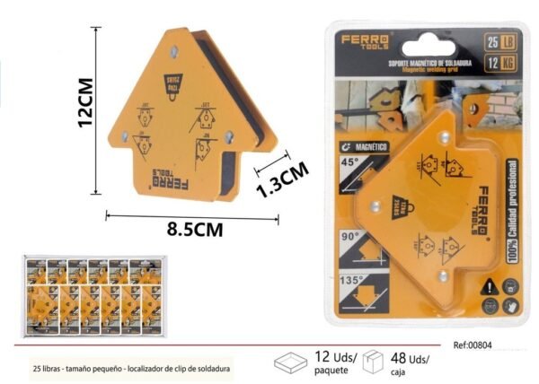 Escuadra magnética para soldar 25 lb