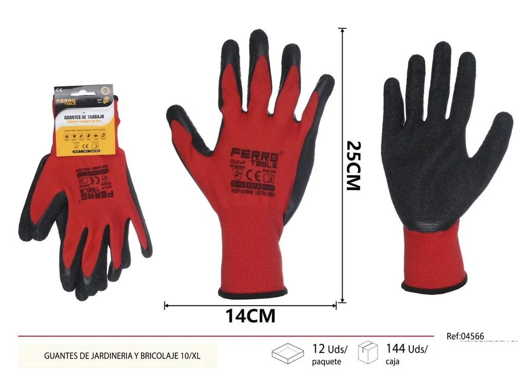 Guantes de Jardineria y Bricolaje talla 10XL producto Telcoges Ferretería Online