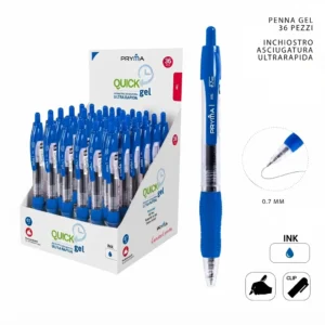 Bolígrafo de clic de gel con secado rápido 0.7mm azul para escritura Telcoges Ferretería Online