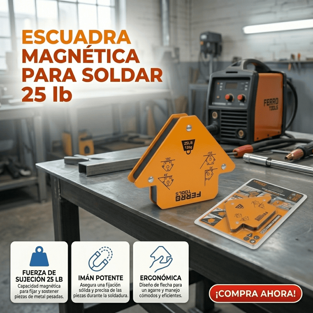 Escuadra magnética para Soldar 25lb Banner Telcoges Ferretería Online