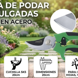 Tijera de podar 8 pulgadas 65 en acero Ferretería Telcoges