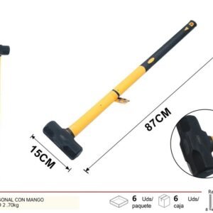 Maza octogonal con mango ergonómico 2.70kg