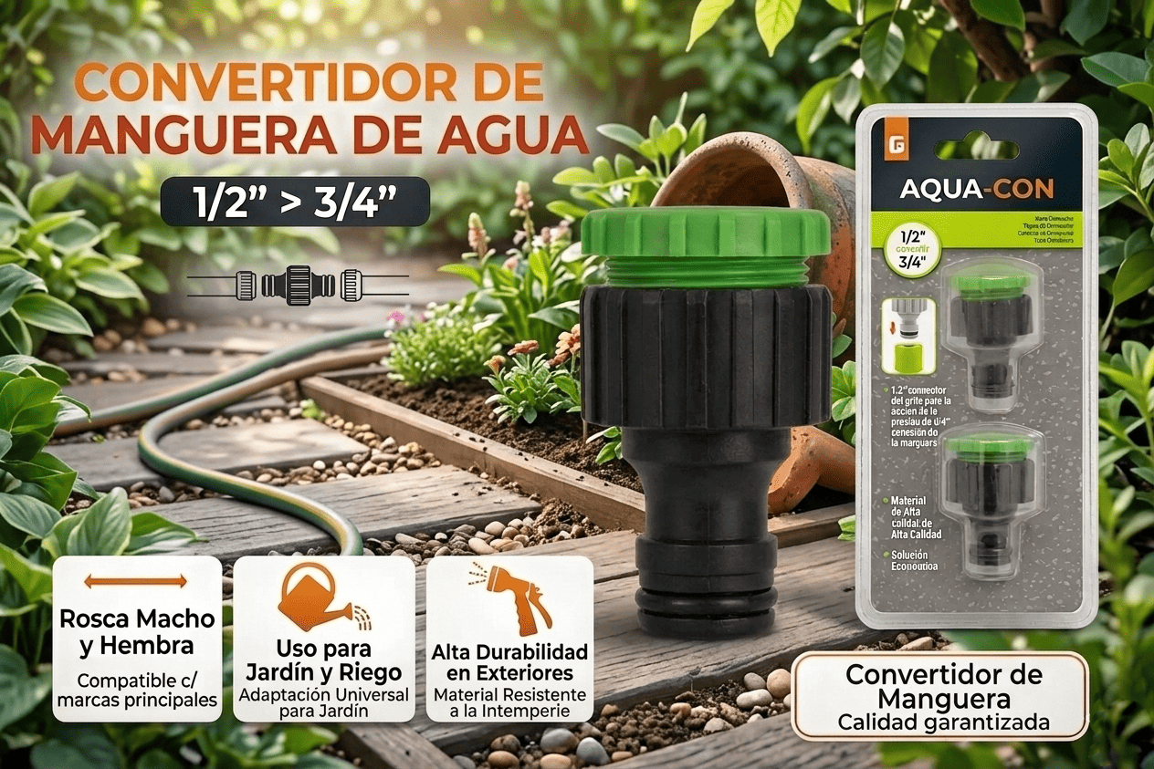 Convertidor manguera 1/2 a 3/4 Ferretería Telcoges