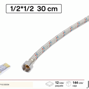 Doble manguera de conexión latiguillo 1/2*1/2 30CM