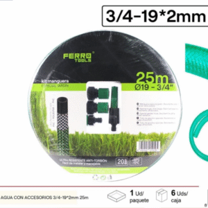 Manguera de agua con accesorios 3/4-19*2mm 25m