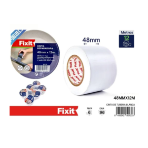 Cinta de Tuberia Blanca 48mmx12m para Reparaciones Telcoges Ferretería Online