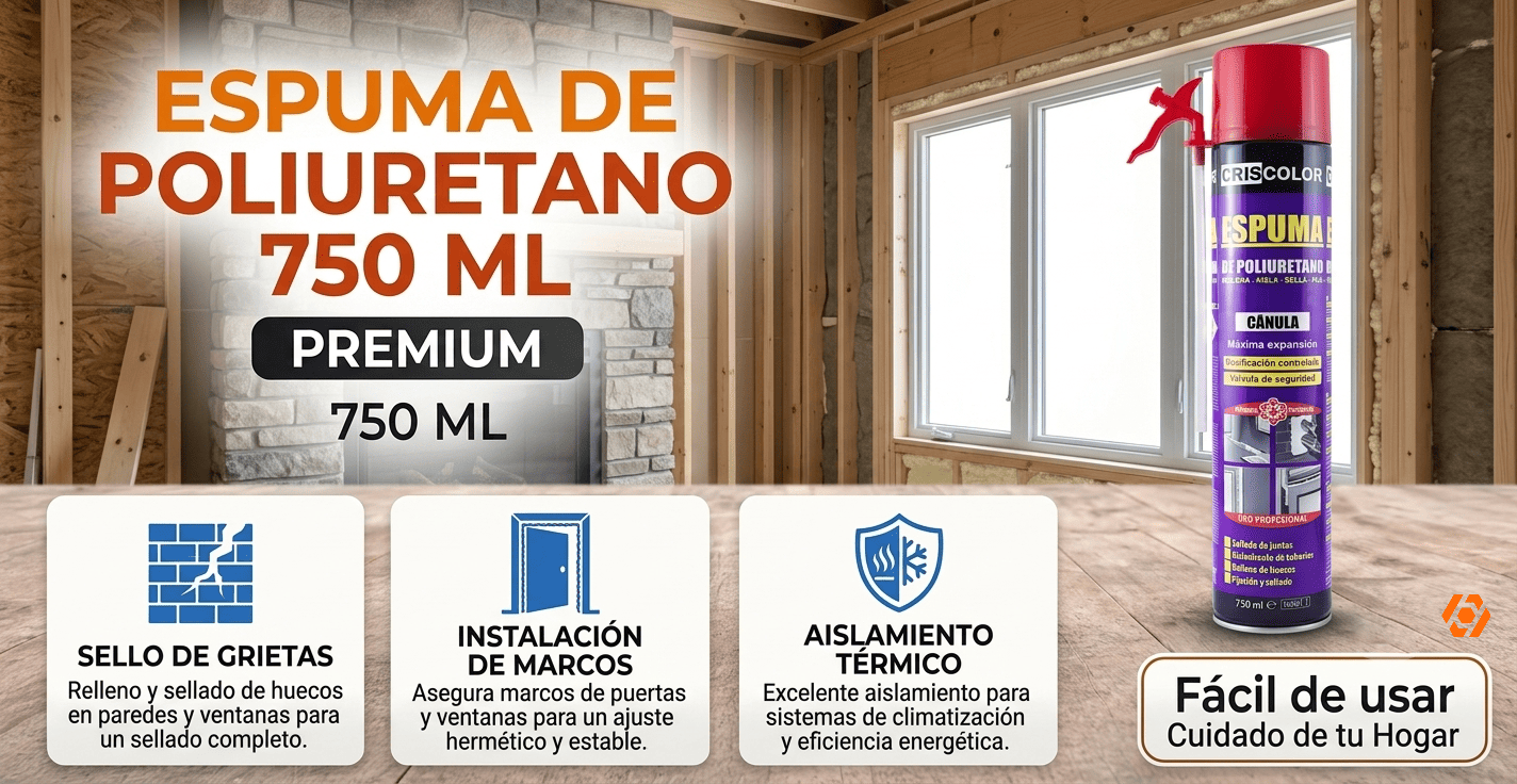 Espuma de Poliuretano 750ml Telcoges Ferretería Online en España