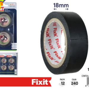Cinta Aislante Negra 18 mm x 6 m – Protección eléctrica segura
