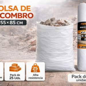 Bolsa de escombro blanca 55x85 cm – Pack de 25 unidades
