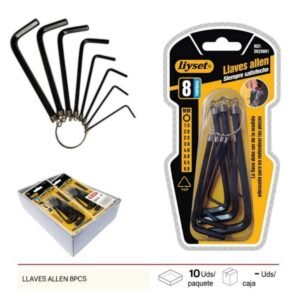 Juego de Llaves Allen 8 Piezas Ferro Tools ferreteria Telcoges