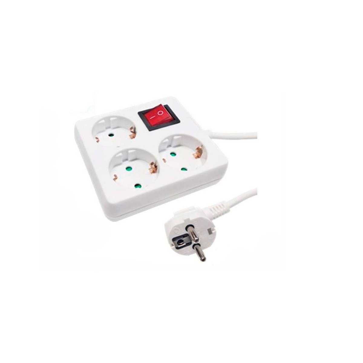 Regleta con 3 Bases y Cable 1.5m ferreteria Telcoges