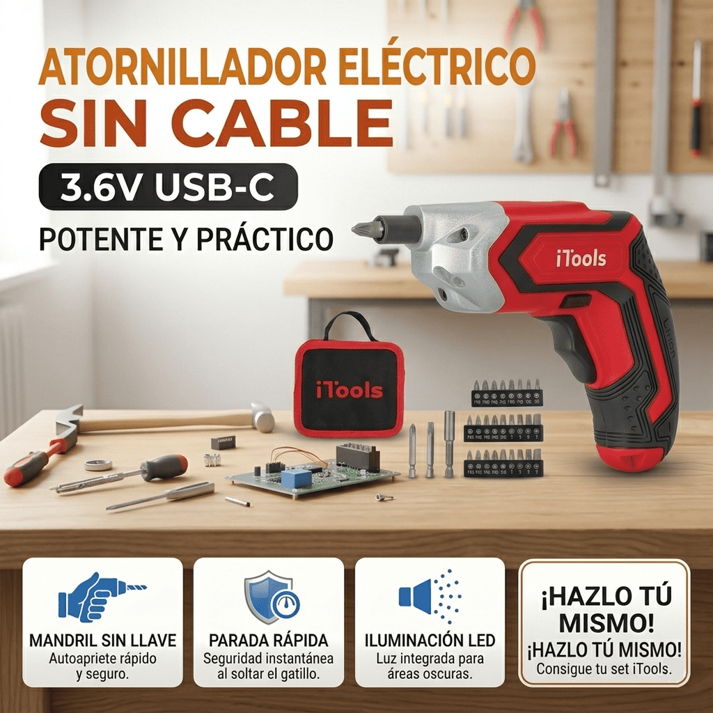 Atornillador Eléctrico Sin Cable 3.6V - Imagen 2